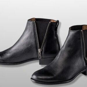 LIKE NEW Frye Black Leather Boots | Essential Side-Zip Bootie | SZ 8